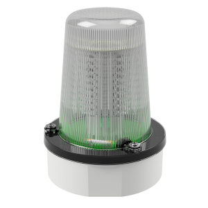 deegee PSE IP65 Flashing LED Beacon 115-230Vuc White Base 194mm x 146mm dia. White
